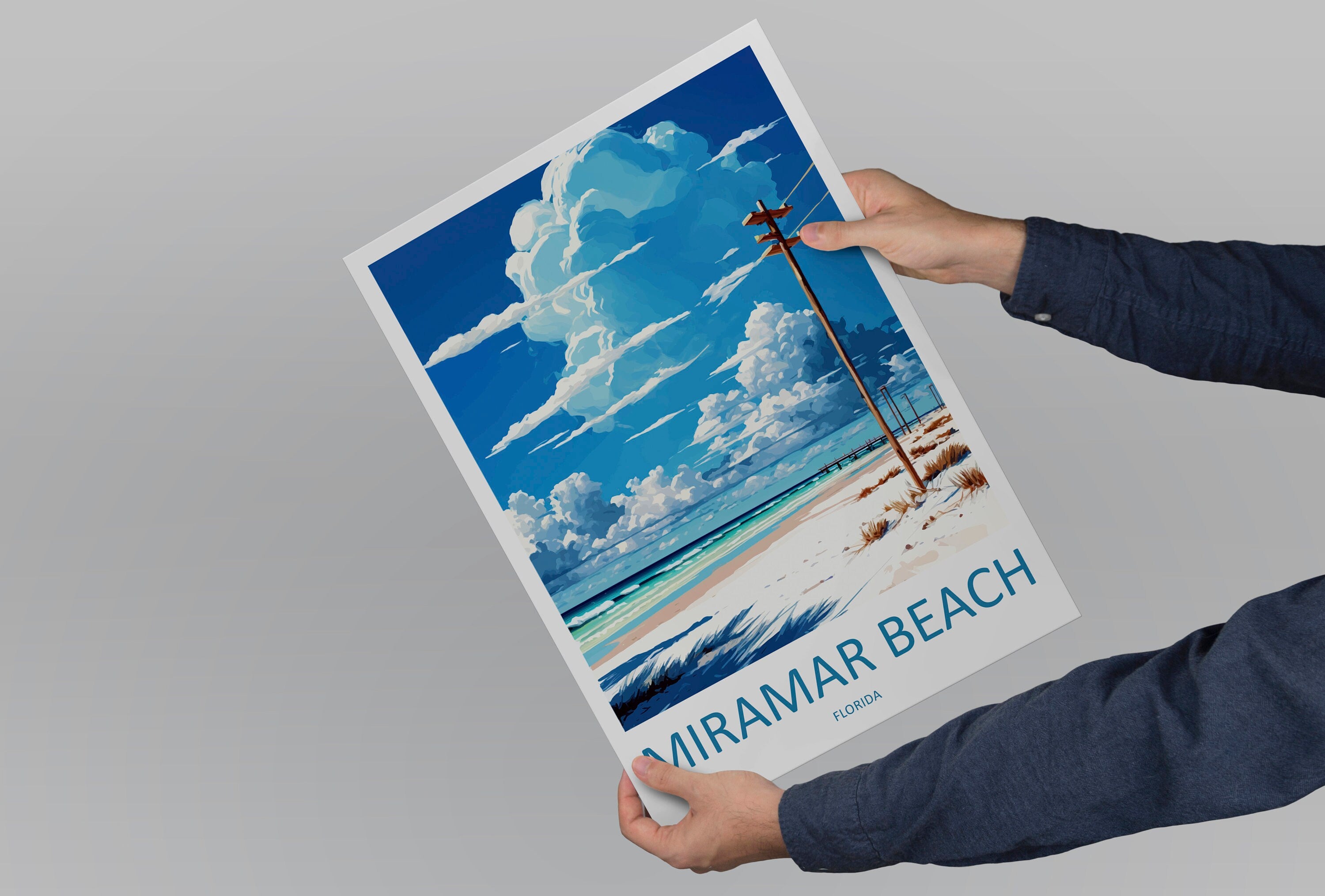 Miramar Beach Travel Print