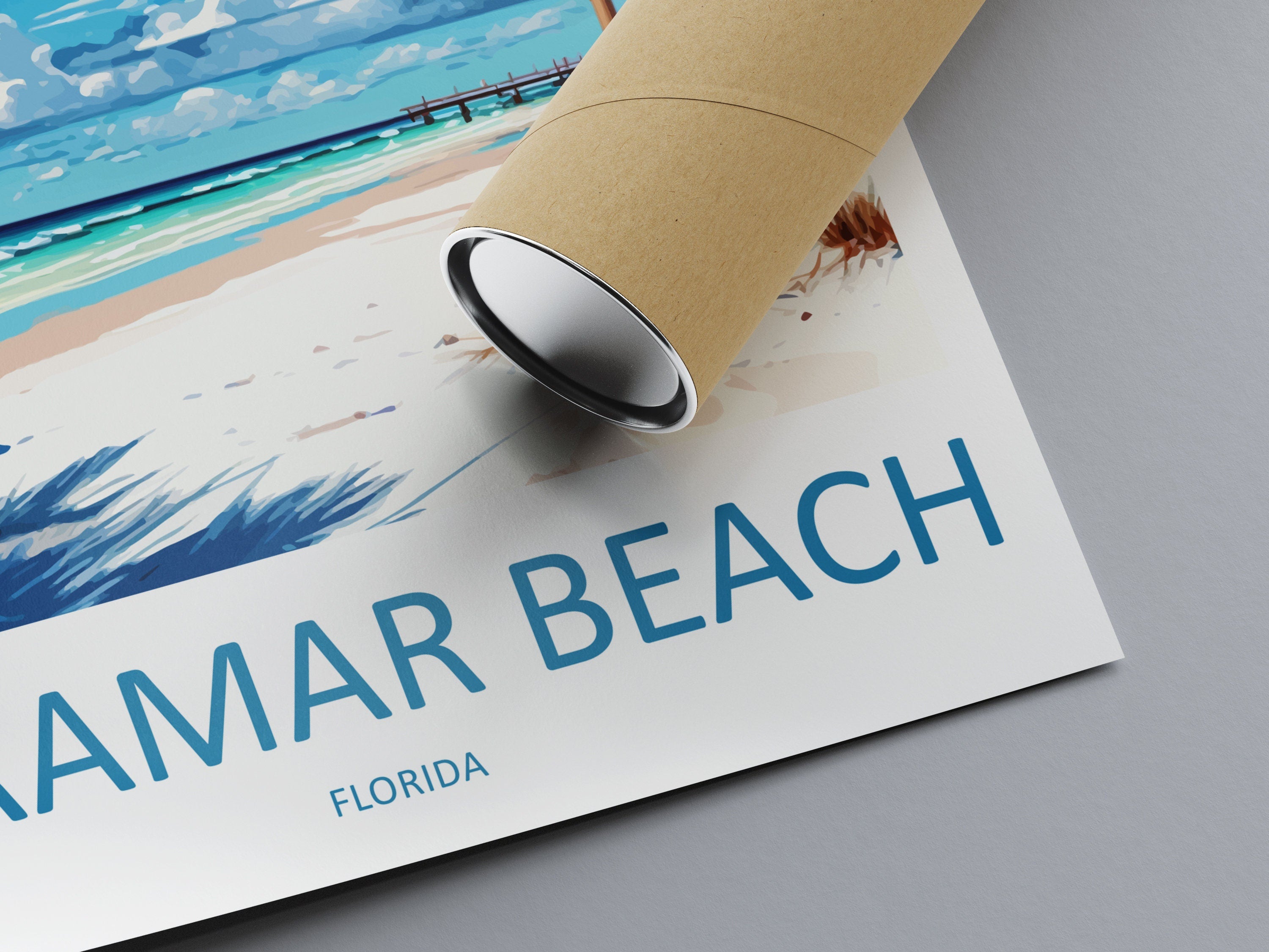 Miramar Beach Travel Print