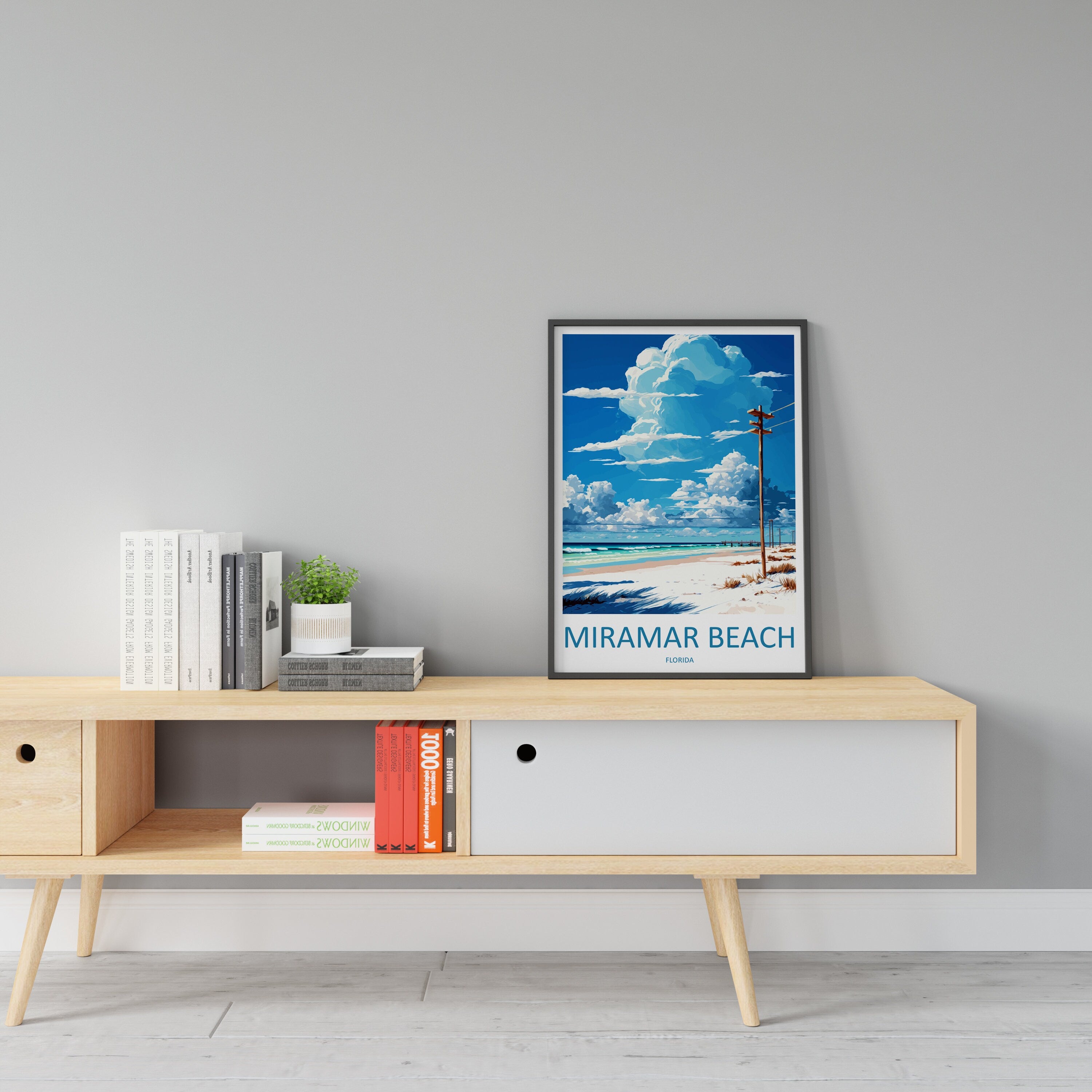 Miramar Beach Travel Print