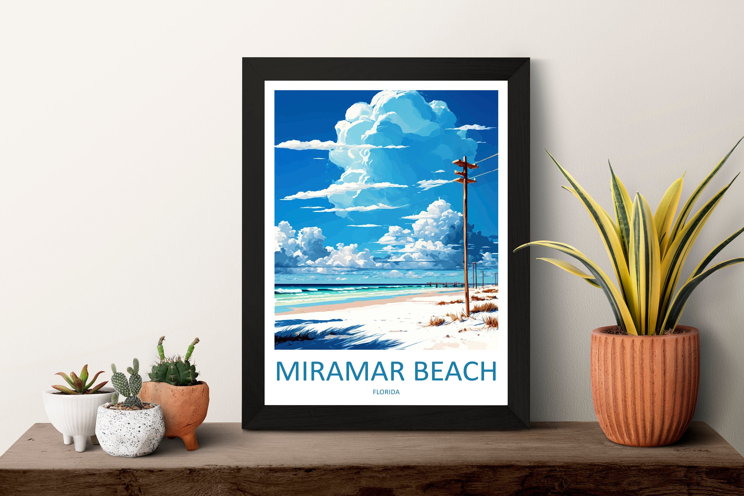 Miramar Beach Travel Print