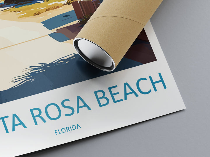 Santa Rosa Beach Travel Print Wall Art Santa Rosa Beach Wall Hanging Home Décor Santa Rosa Beach Gift Art Lovers Florida Art Gift