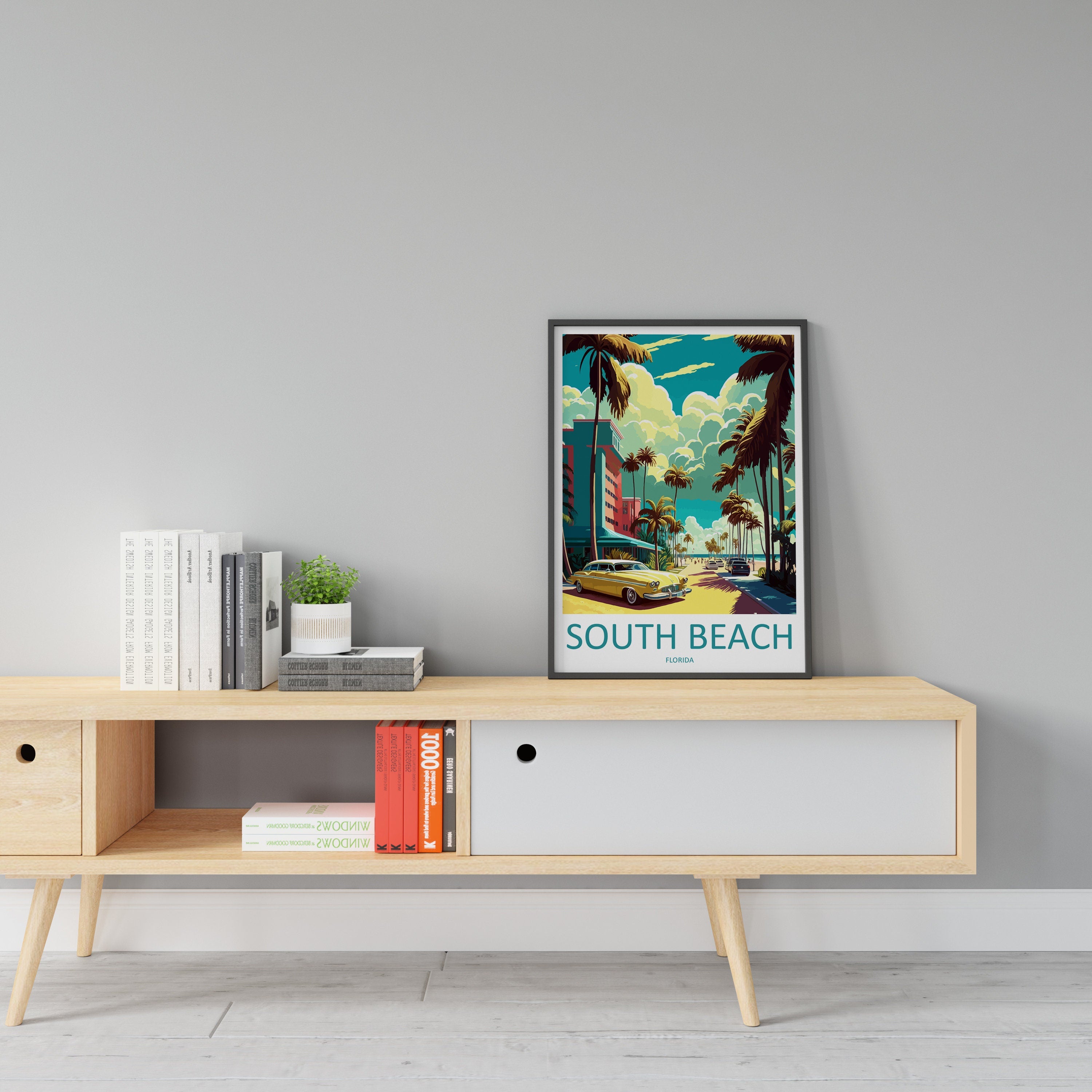 South Beach Travel Print