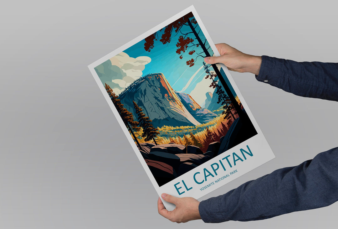 Yosemite El Capitan Travel Print Wall Art Yosemite El Capitan Wall Hanging Home Décor El Capitan Gift Art Lovers California Art Poster