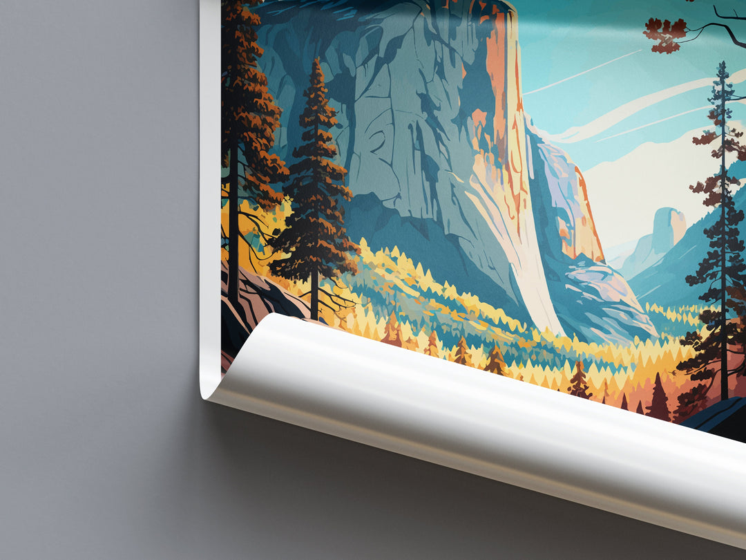 Yosemite El Capitan Travel Print Wall Art Yosemite El Capitan Wall Hanging Home Décor El Capitan Gift Art Lovers California Art Poster