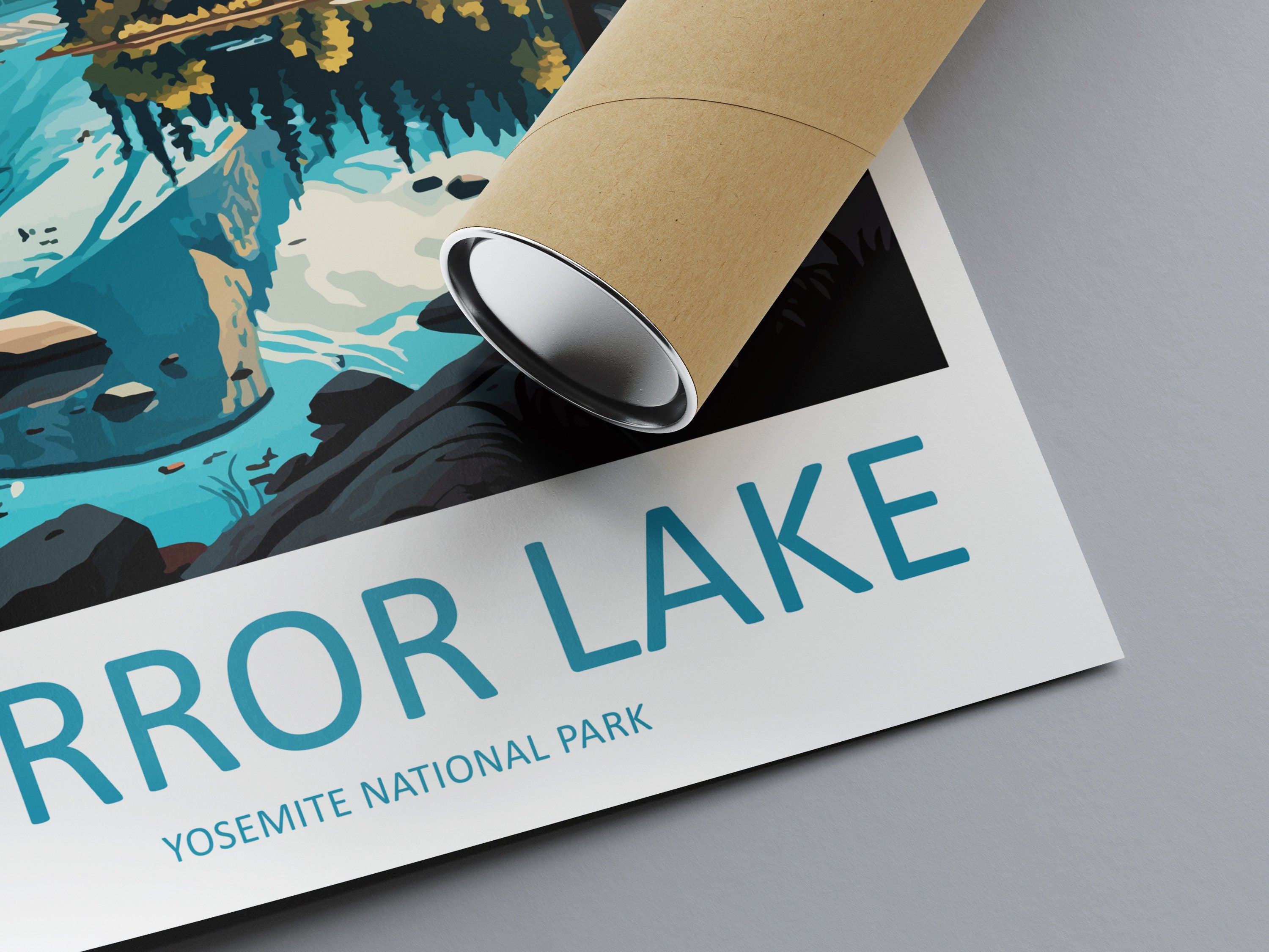 Yosemite Mirror Lake Travel Print