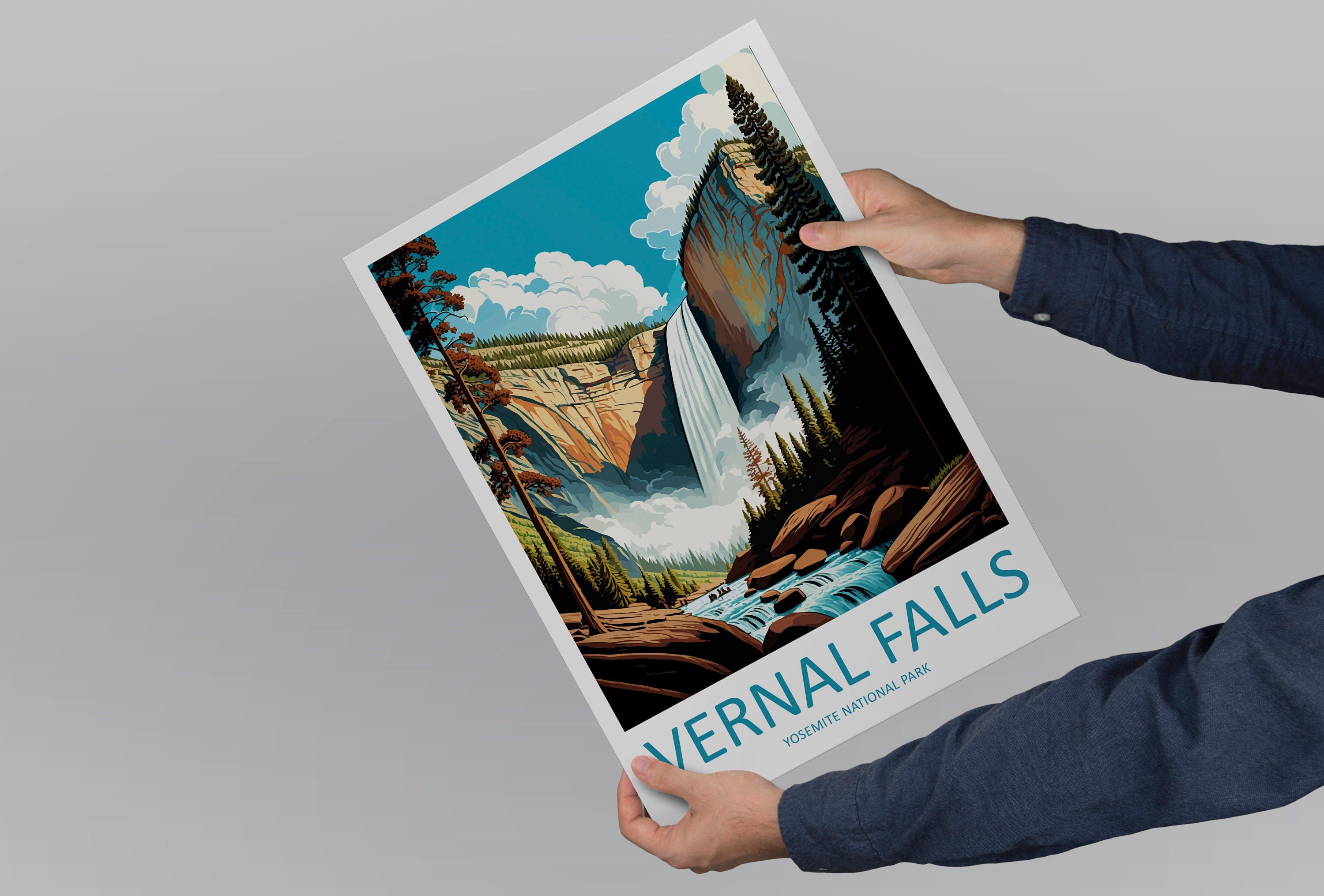 Yosemite Vernal Falls Travel Print