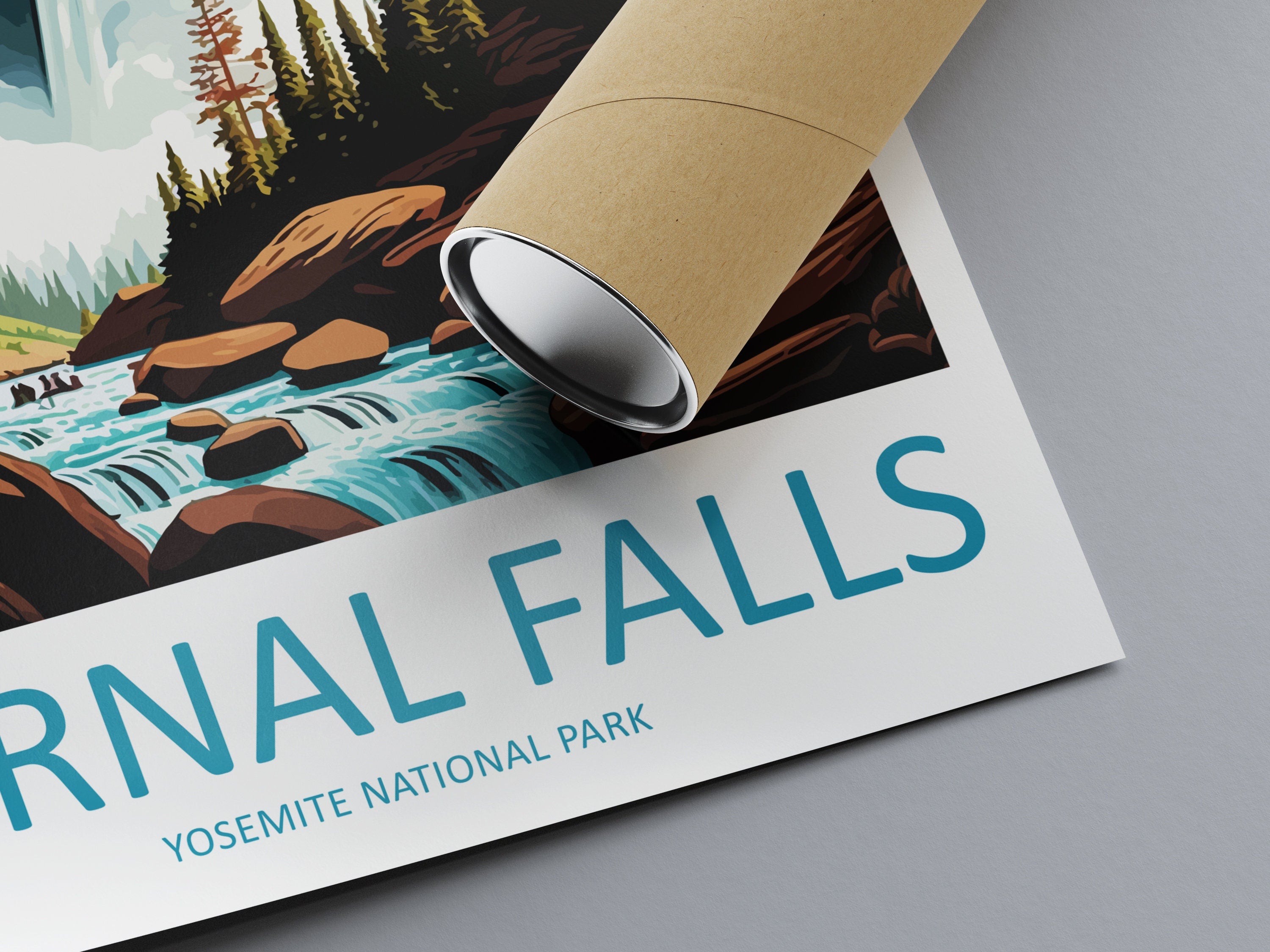 Yosemite Vernal Falls Travel Print