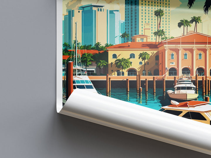 Fort Lauderdale Travel Print Wall Art Fort Lauderdale Wall Hanging Home Décor Fort Lauderdale Gift Art Lovers Florida Art Lover