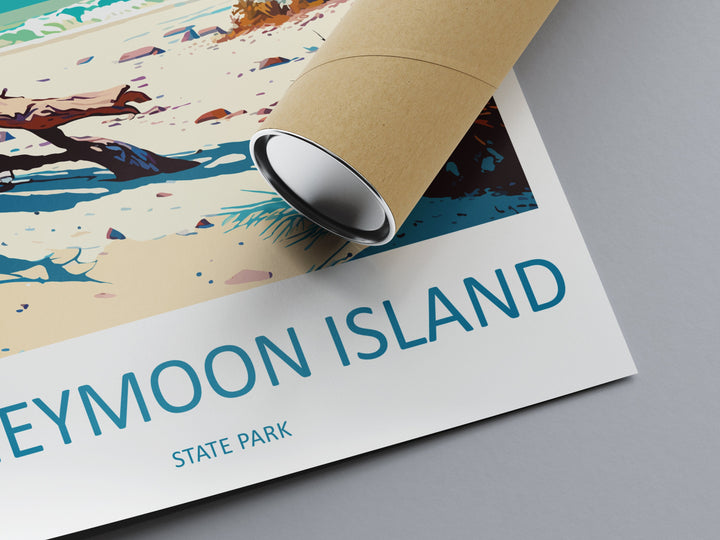 Honeymoon Islands State Park Travel Print Wall Art Honeymoon Islands Wall Hanging Home Décor Honeymoon Islands Gift Art Lovers Florida Art