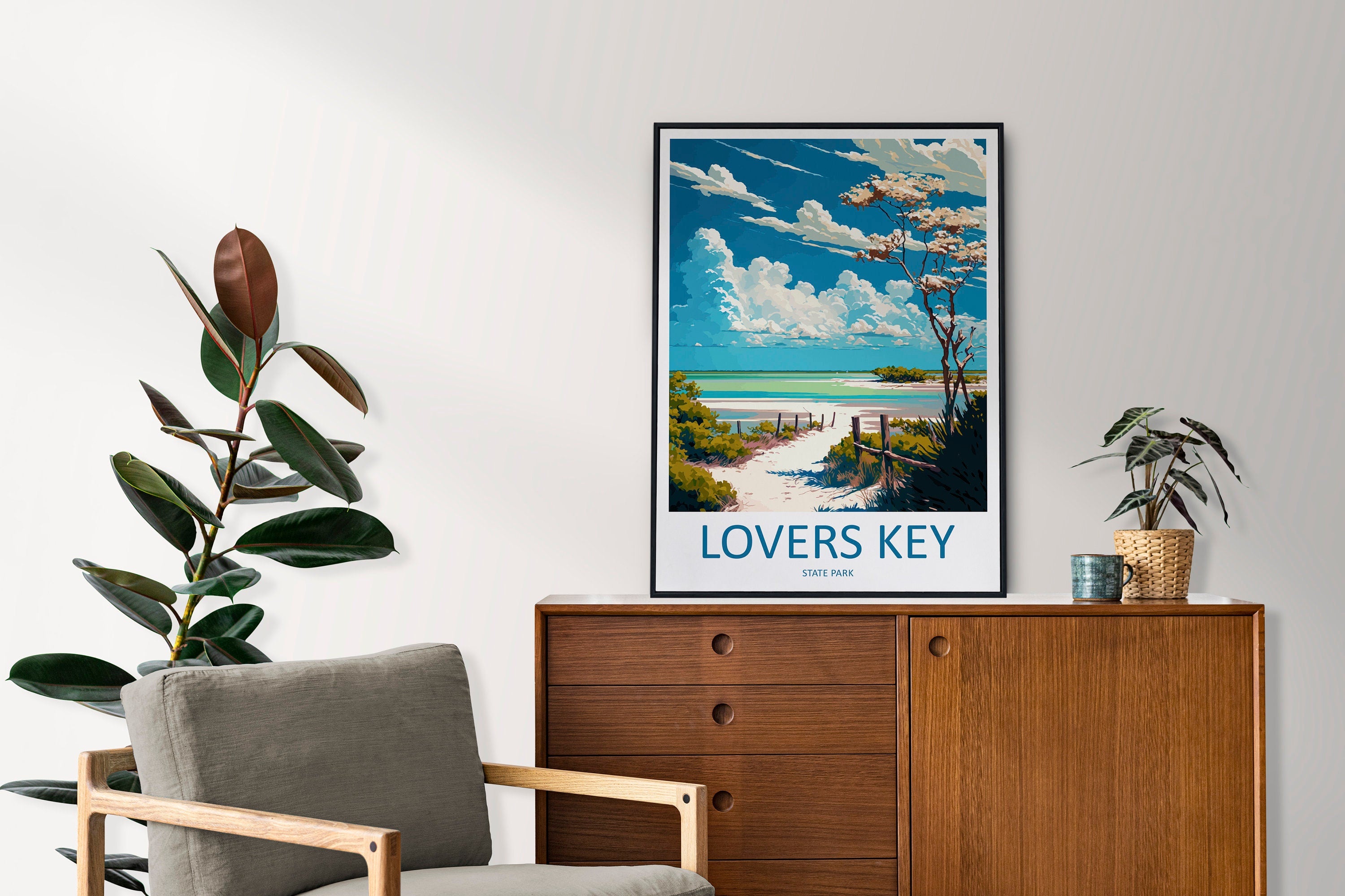 Lovers key State Park Travel Print