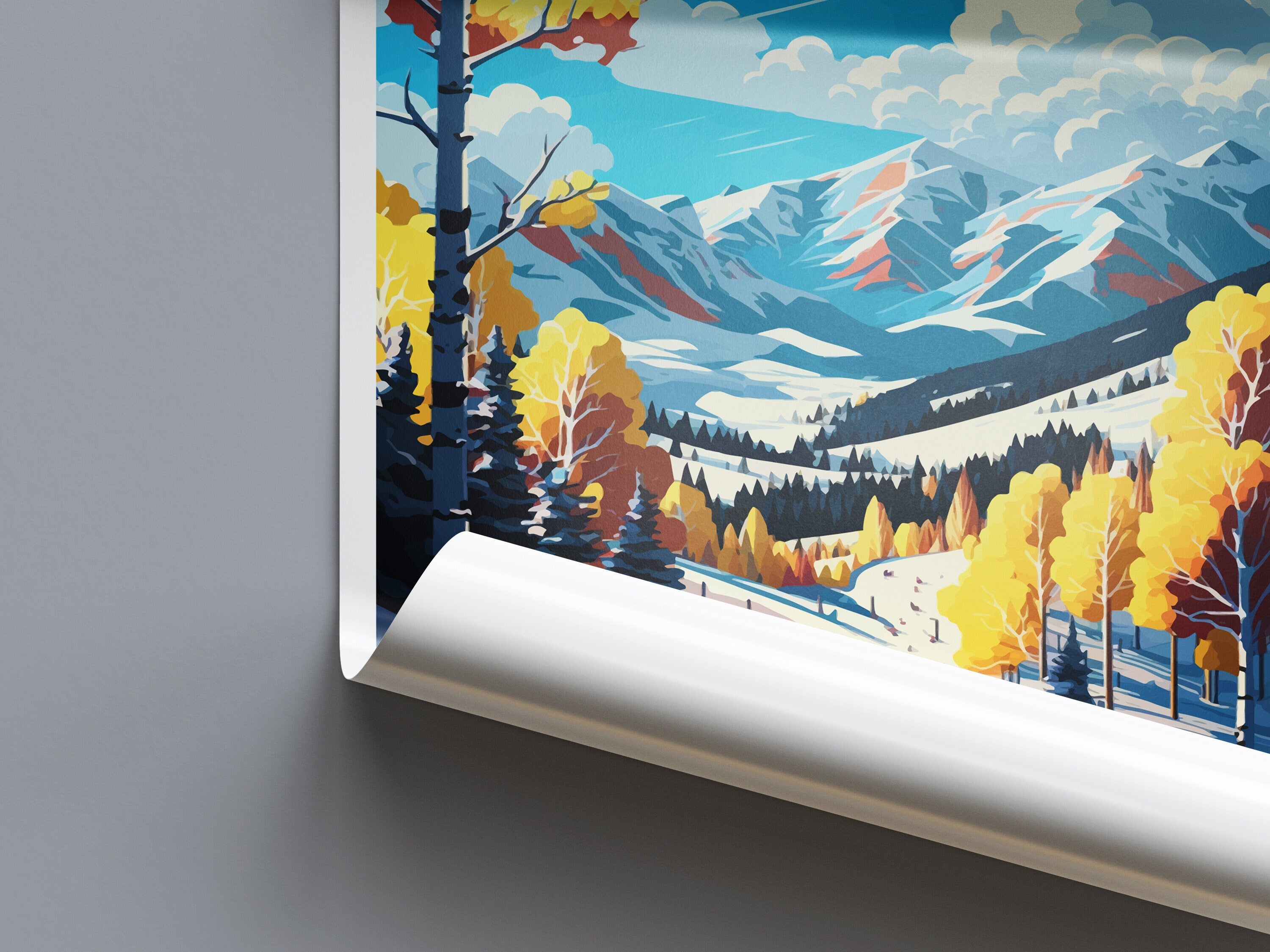 Aspen Ski Resort Travel Print