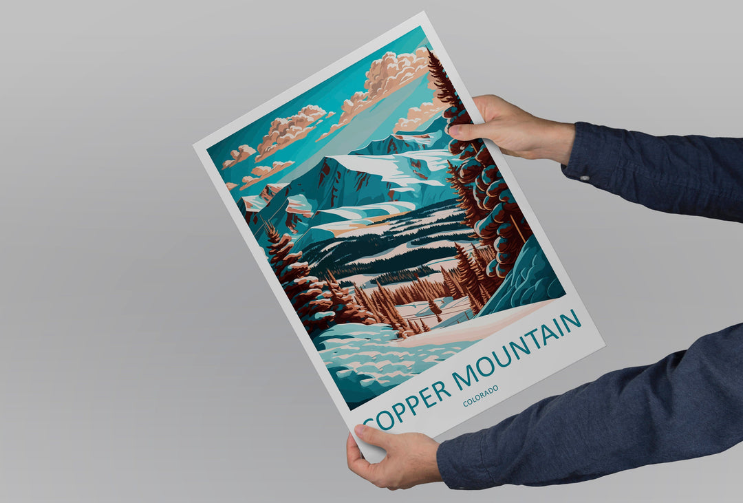 Copper Mountain Travel Print Wall Art Copper Mountain Wall Hanging Home Décor Copper Mountain Gift Art Lovers Colorado Art Gift Lover