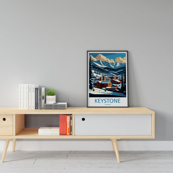 Keystone Travel Print Wall Art Keystone Wall Hanging Home Décor Keystone Gift Art Lovers Colorado Art Gift Lover Print