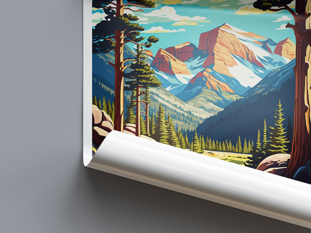 Rocky Mountain National Park Travel Print Wall Art Rocky Mountain Wall Hanging Home Décor Rocky Mountain Gift Art Lovers Colorado Art