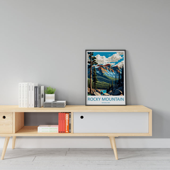 Rocky Mountain National Park Travel Print Wall Art Rocky Mountain Wall Hanging Home Décor Rocky Mountain Gift Art Lovers Colorado Art