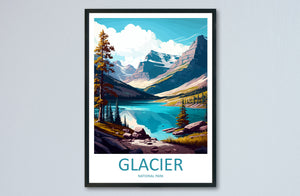 Glacier National Park Travel Print