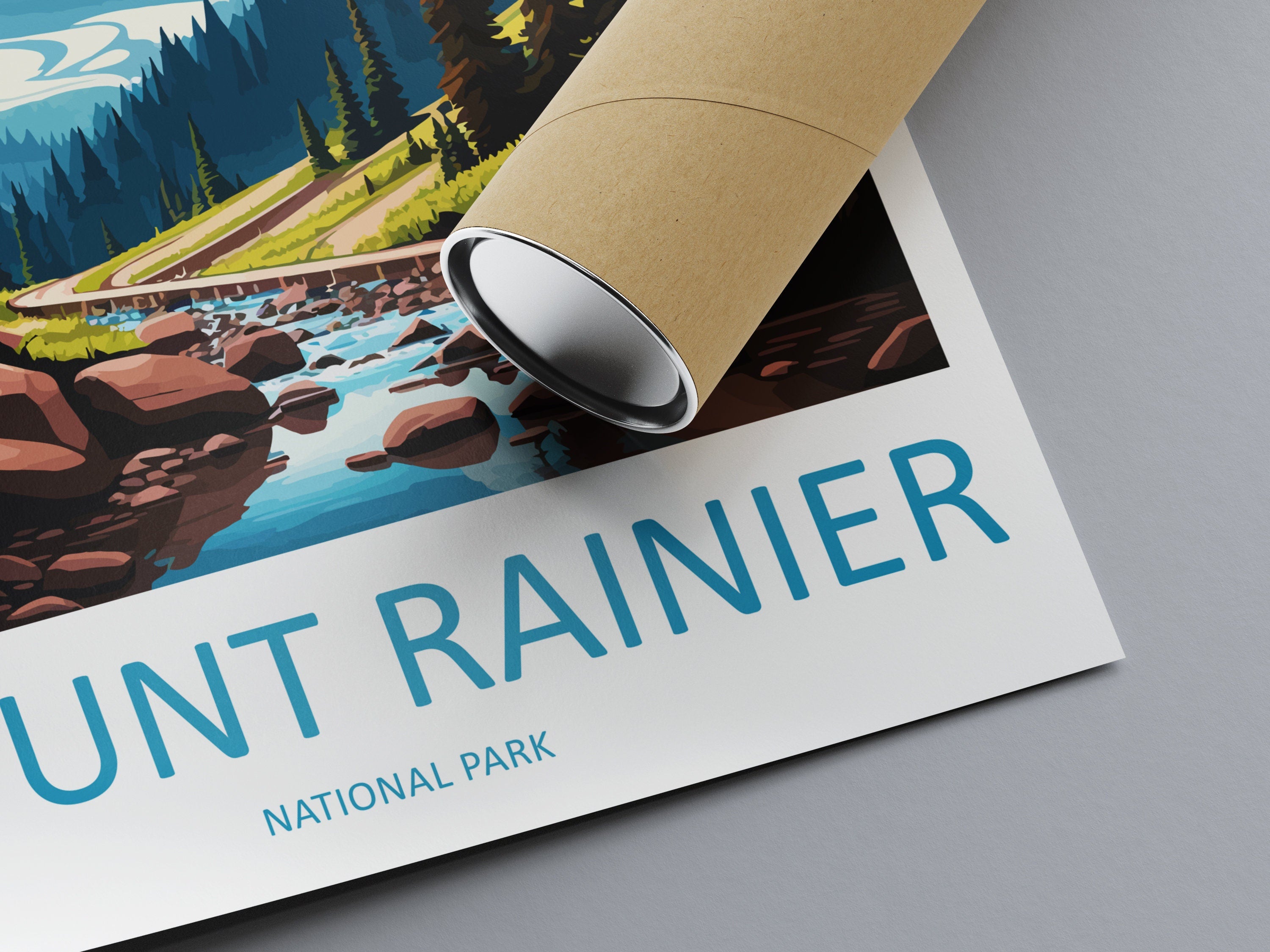 Mount Rainier National Park Travel Print