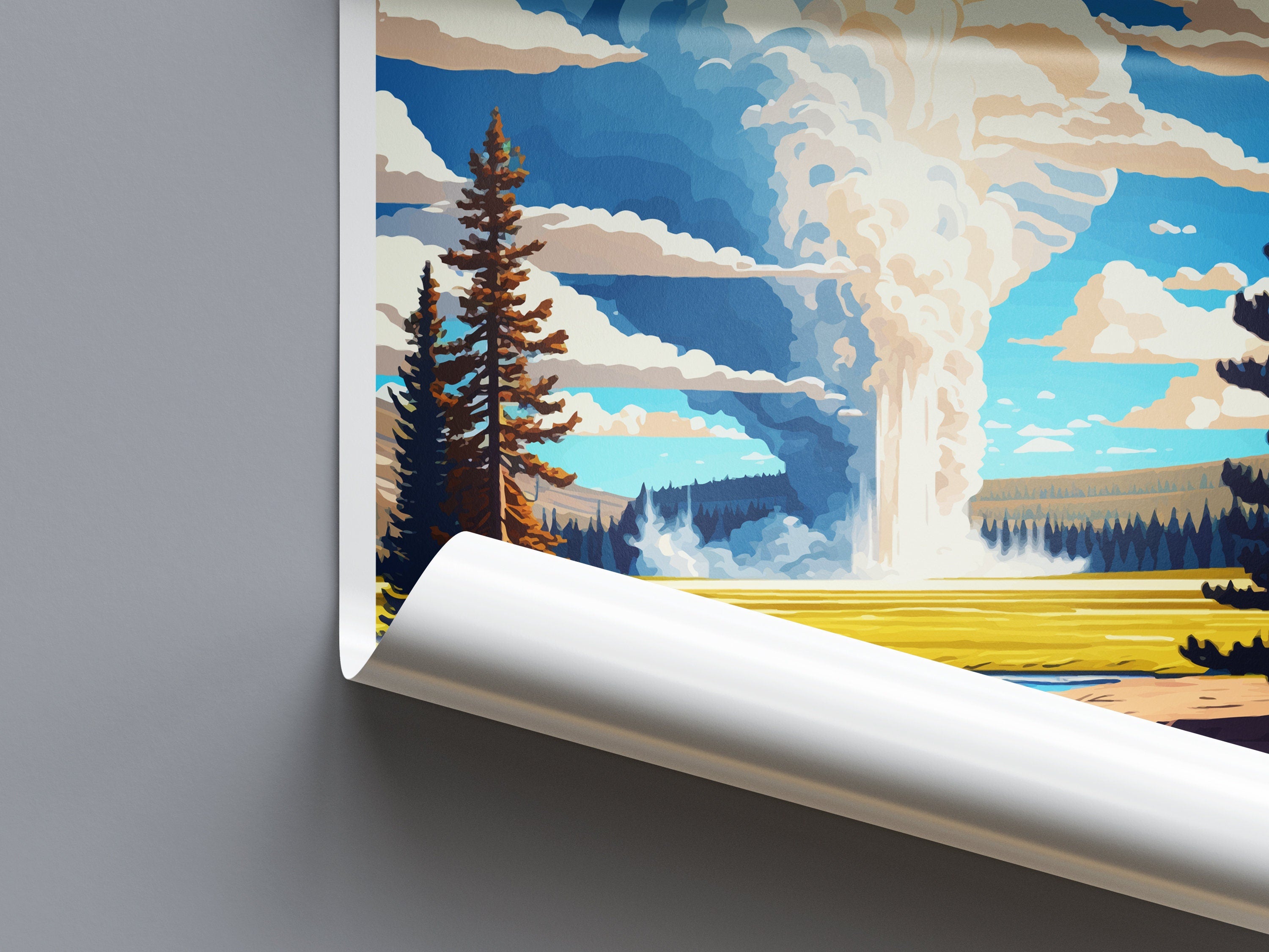 Yellowstone National Park Travel Print