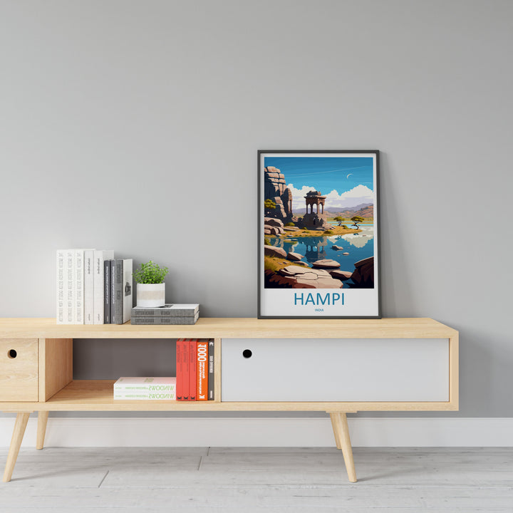 Hampi Travel Print Wall Art Hampi Wall Hanging Home Décor Hampi Gift Art Lovers India Art Lover Gift Hampi Wall Décor Poster