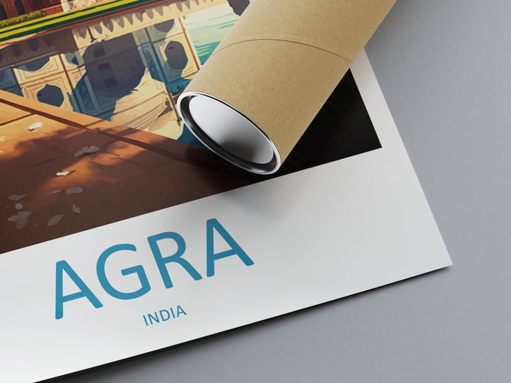 Taj Mahal Agro Travel Print Wall Art Taj Mahal Agro Wall Hanging Home Décor Taj Mahal Agro Gift Art Lovers India Art Lover Gift Wall Décor