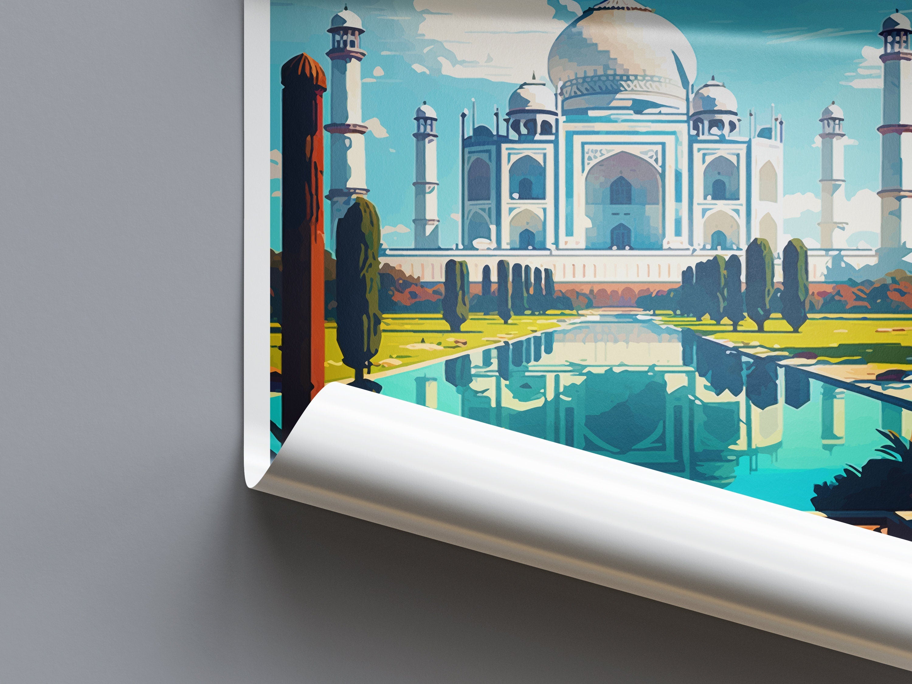 Taj Mahal Agro Travel Print