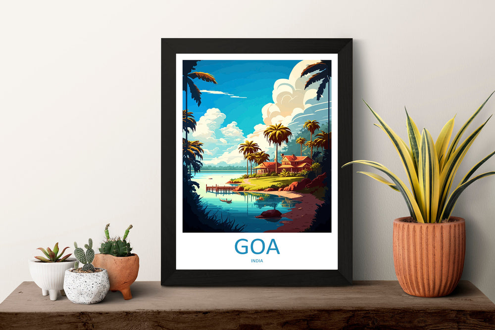 Goa Travel Print Wall Art Goa Wall Hanging Home Décor Goa Gift Art Lovers India Art Lover Gift Wall Décor
