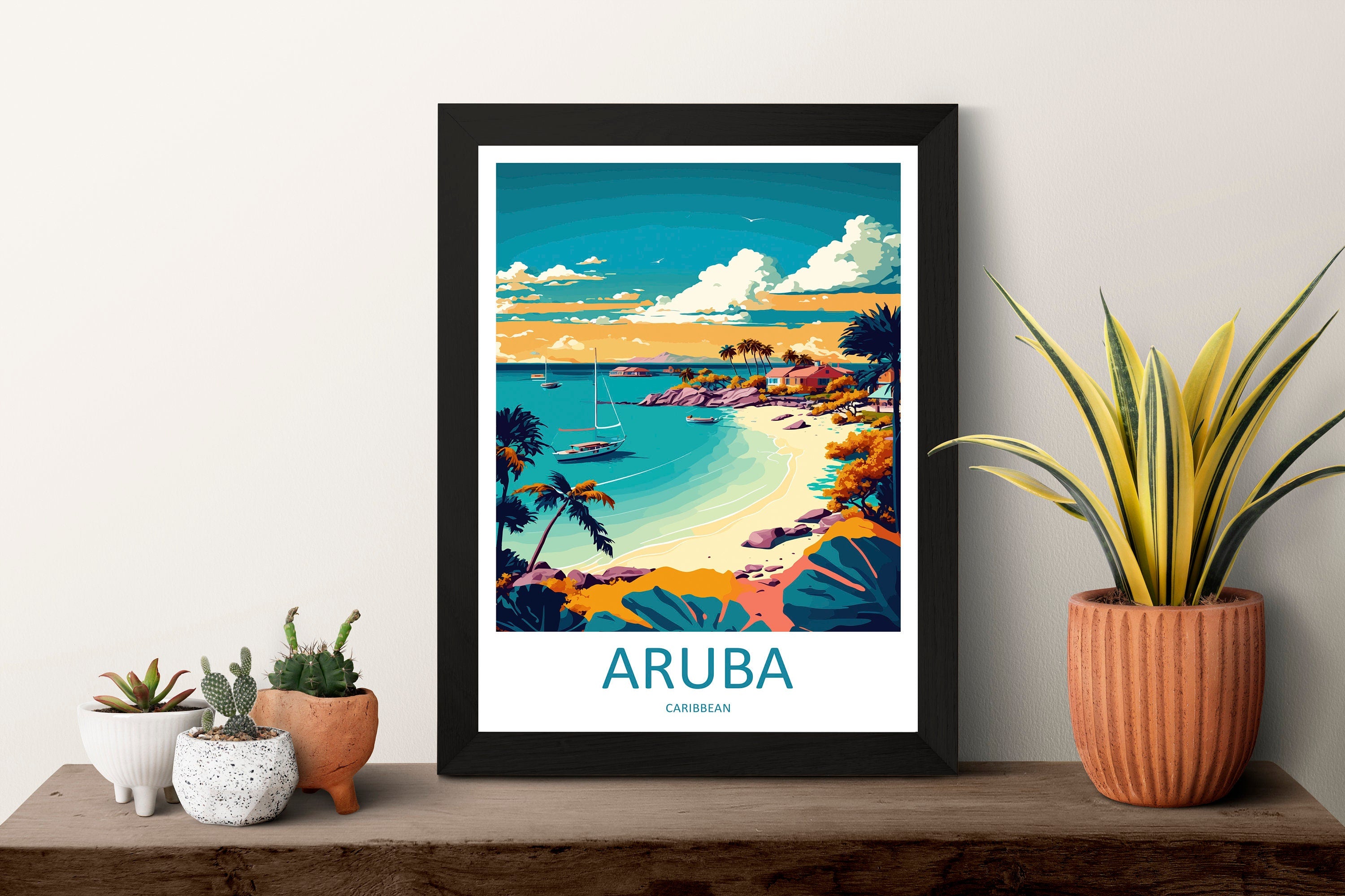 Aruba Travel Print