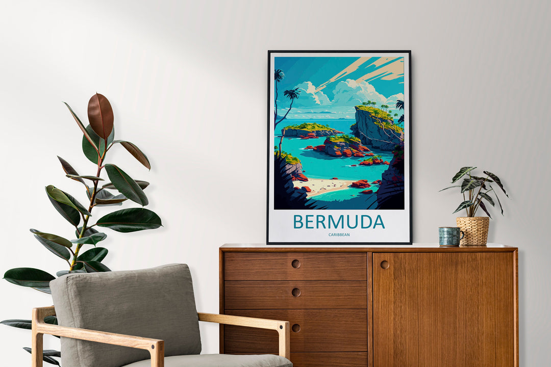 Bermuda Travel Print Wall Art Bermuda Wall Hanging Home Décor Bermuda Gift Art Lovers Wall Art Caribbean Travel Print Bermuda Decor