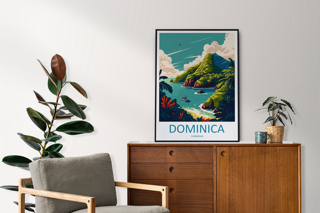 Dominica Travel Print Wall Art Dominica Wall Hanging Home Décor Dominica Gift Art Lovers Wall Art Caribbean Travel Print Poster Gift