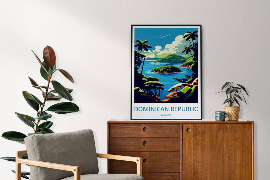 Dominican Republic Travel Print Wall Art Dominican Republic Wall Hanging Home Décor Dominican Republic Gift Art Lovers Wall Art Caribbean