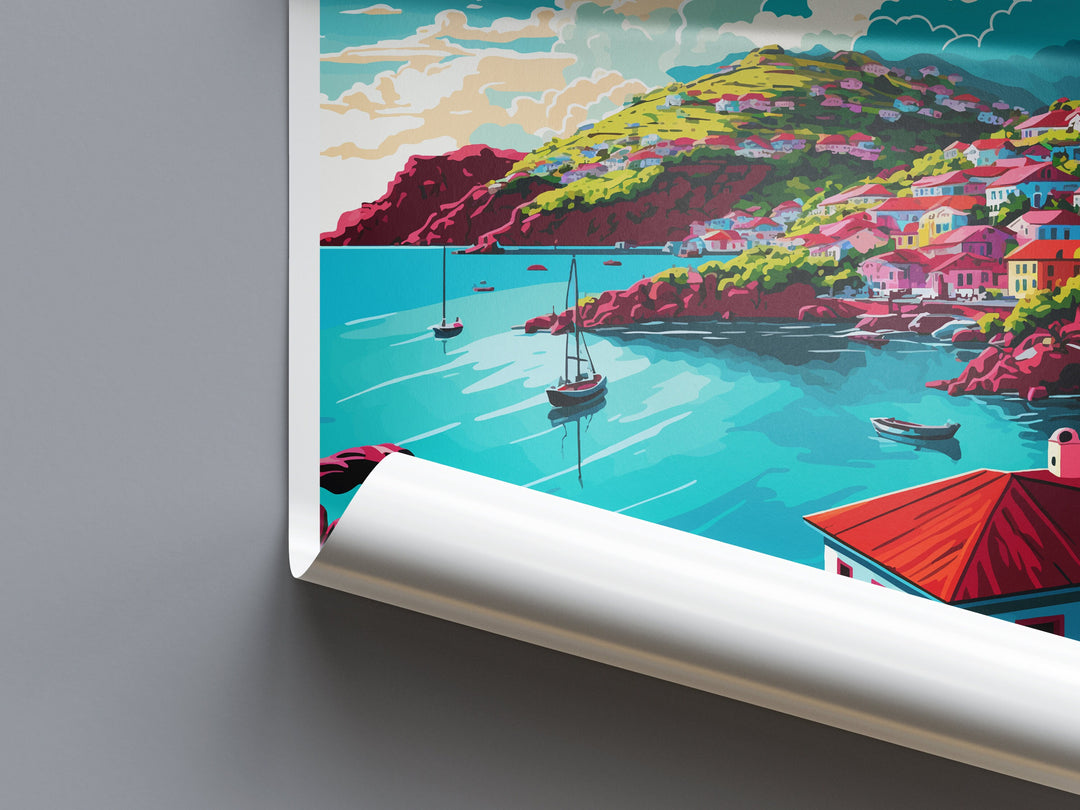 Grenada Travel Print Wall Art Grenada Wall Hanging Home Décor Grenada Gift Art Lovers Wall Art Caribbean Travel Print Poster Gift