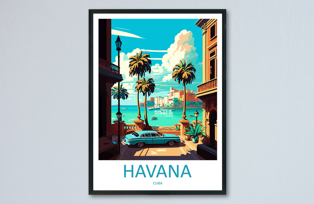 Havana Travel Print Wall Art Havana Wall Hanging Home Décor Havana Gift Art Lovers Wall Art Caribbean Travel Print Poster Gift