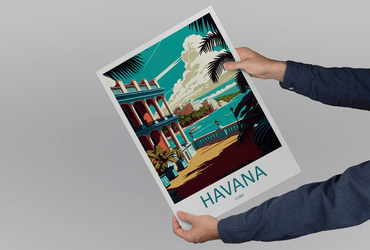 Havana Travel Print Wall Art Havana Wall Hanging Home Décor Havana Gift Art Lovers Wall Art Caribbean Travel Print Poster Gift