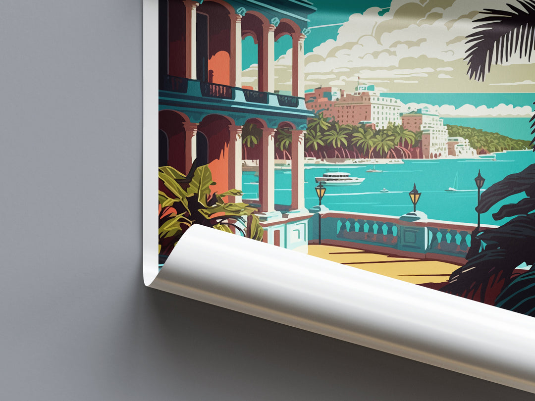 Havana Travel Print Wall Art Havana Wall Hanging Home Décor Havana Gift Art Lovers Wall Art Caribbean Travel Print Poster Gift