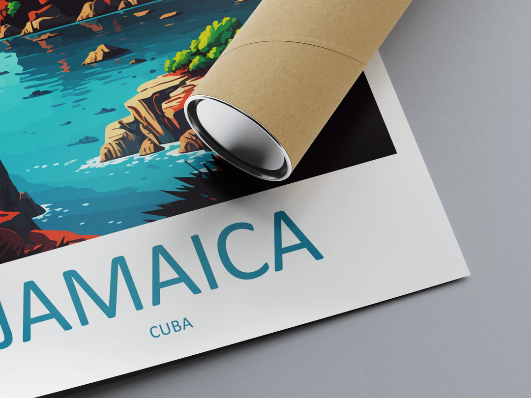 Jamaica Travel Print Wall Art Jamaica Wall Hanging Home Décor Jamaica Gift Art Lovers Wall Art Caribbean Travel Print Poster Gift