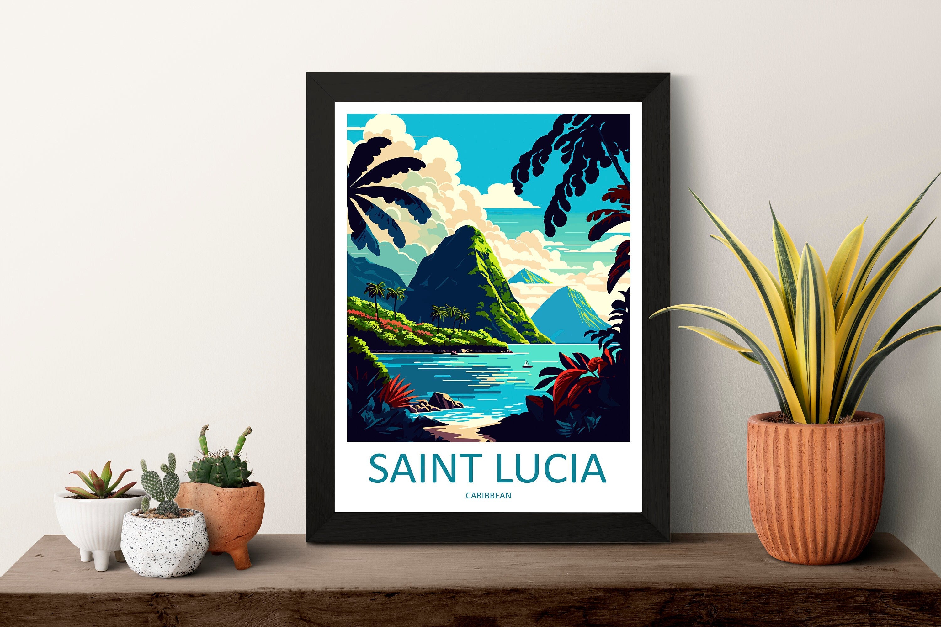 Saint Lucia Travel Print