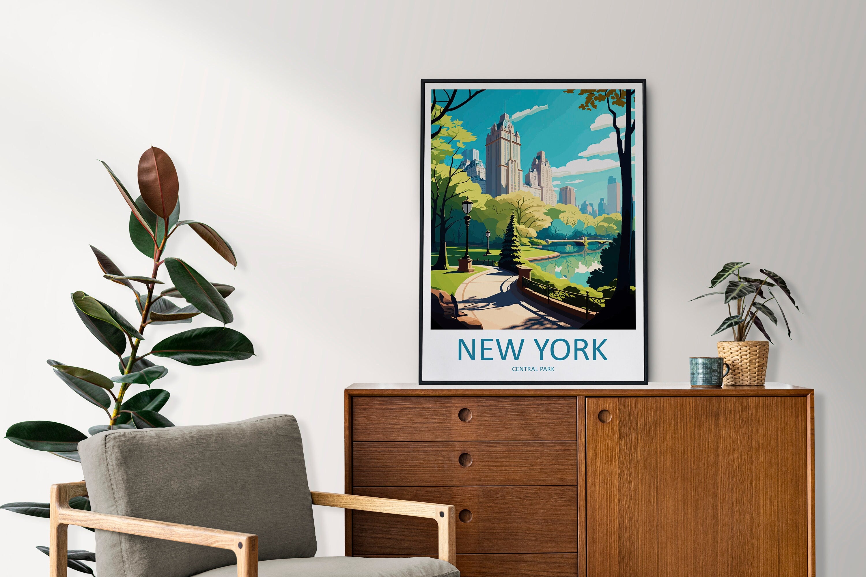 Central Park New York Travel Print