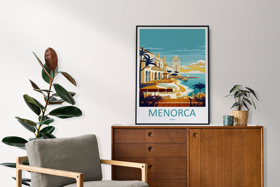 Menorca Travel Print Wall Art Menorca Wall Hanging Home Décor Menorca Gift Art Lovers Spain Art Lover Gift Menorca Wall Décor Menorca Spain