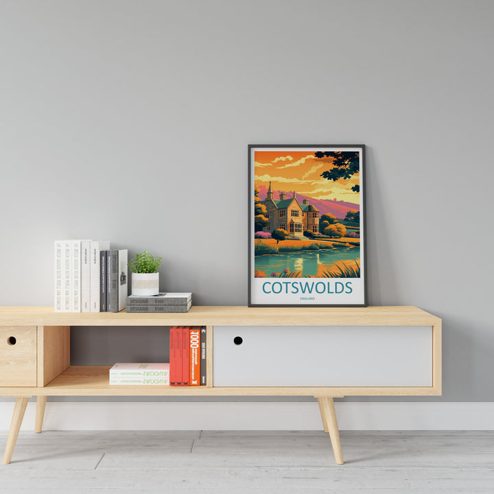 Cotswolds Print Cotswolds Home Decor Landscape Art Print Cotswolds Wall Art for England Enthusiast Gift Wall Hanging Cotswolds UK Poster Art