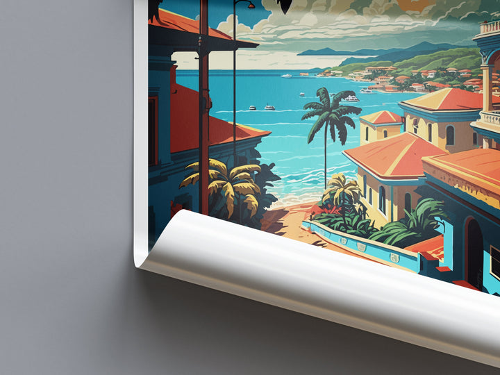 Puerto Plata Travel Print Wall Art Puerto Plata Wall Hanging Home Décor Puerto Plata Gift Art Lovers Wall Art Caribbean Travel Print