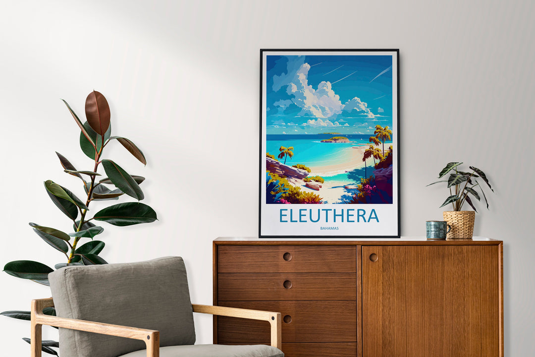 Eleuthera Travel Print Wall Art Eleuthera Wall Hanging Home Décor Eleuthera Gift Art Lovers Wall Art Caribbean Travel Print