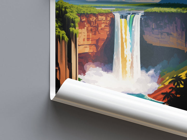 Guyana Travel Print Wall Art Guyana Wall Hanging Home Décor Guyana Gift Art Lovers Wall Art Caribbean Travel Print