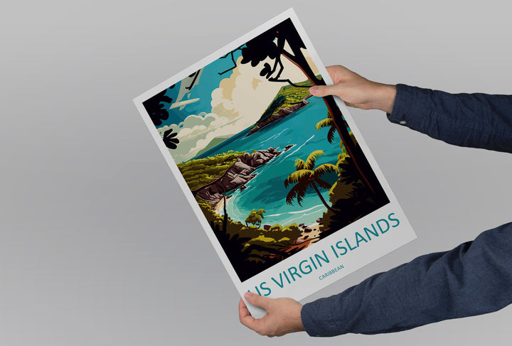 US Virgin Islands Travel Print Wall Art US Virgin Islands Wall Hanging Home Décor US Virgin Islands Gift Art Lovers Wall Art Caribbean