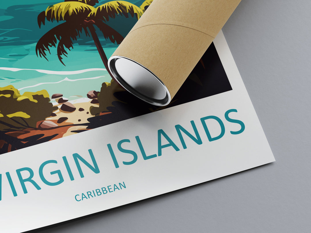 US Virgin Islands Travel Print Wall Art US Virgin Islands Wall Hanging Home Décor US Virgin Islands Gift Art Lovers Wall Art Caribbean