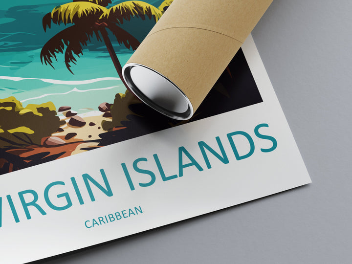 US Virgin Islands Travel Print Wall Art US Virgin Islands Wall Hanging Home Décor US Virgin Islands Gift Art Lovers Wall Art Caribbean