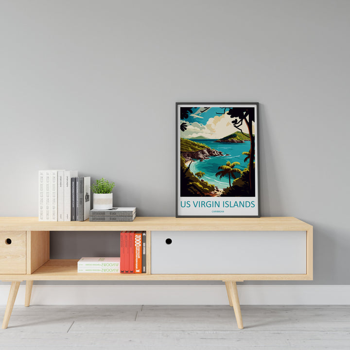 US Virgin Islands Travel Print Wall Art US Virgin Islands Wall Hanging Home Décor US Virgin Islands Gift Art Lovers Wall Art Caribbean