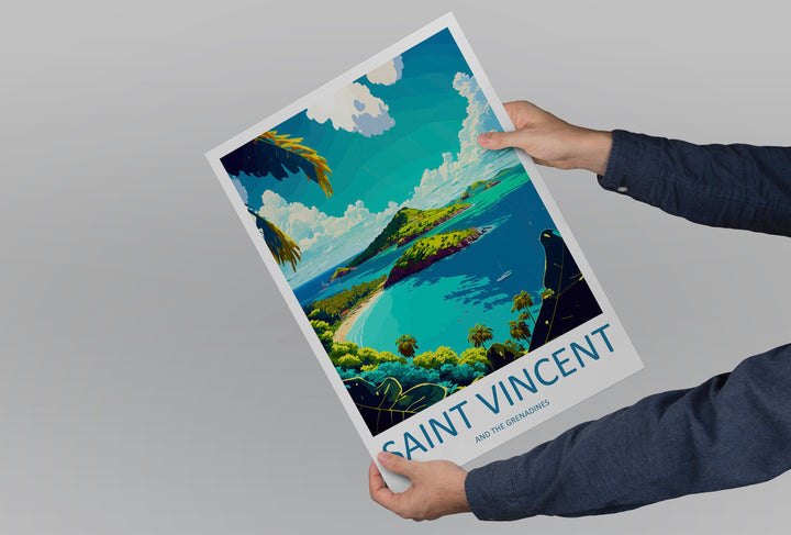 Saint Vincent & The Grenadines Travel Print Wall Art Saint Vincent Wall Hanging Home Décor Saint Vincent Gift Art Lovers Wall Art Caribbean