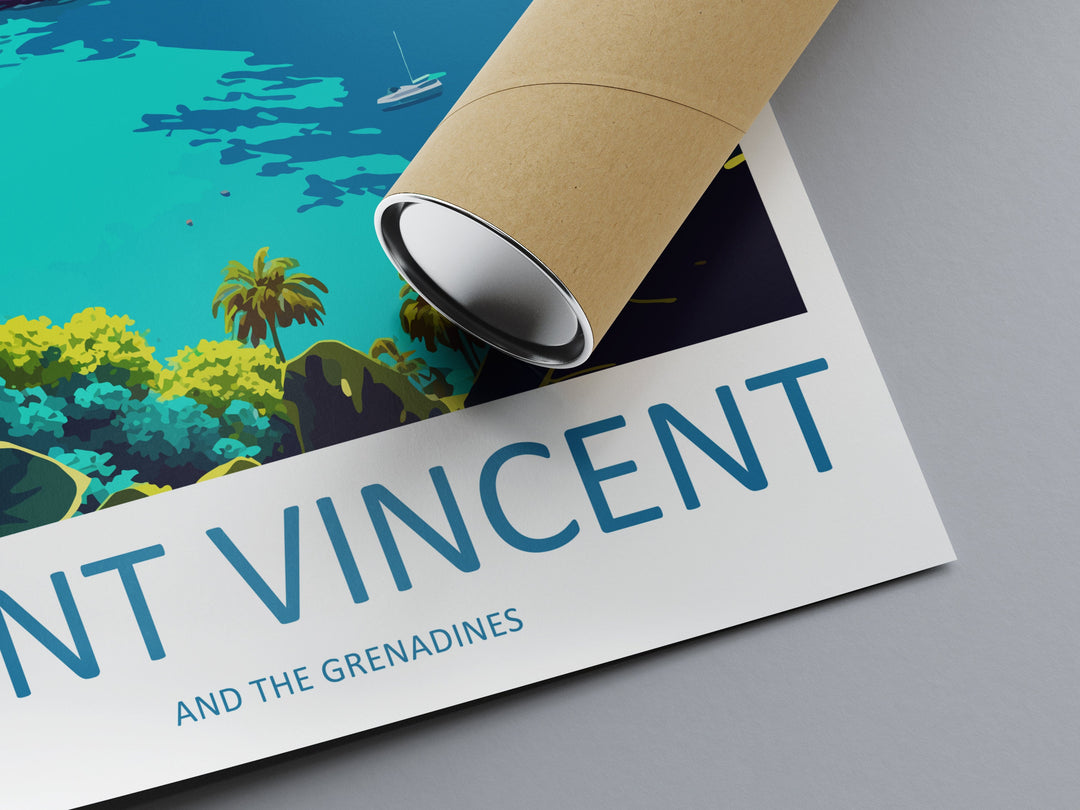 Saint Vincent & The Grenadines Travel Print Wall Art Saint Vincent Wall Hanging Home Décor Saint Vincent Gift Art Lovers Wall Art Caribbean