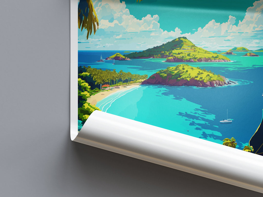 Saint Vincent & The Grenadines Travel Print Wall Art Saint Vincent Wall Hanging Home Décor Saint Vincent Gift Art Lovers Wall Art Caribbean