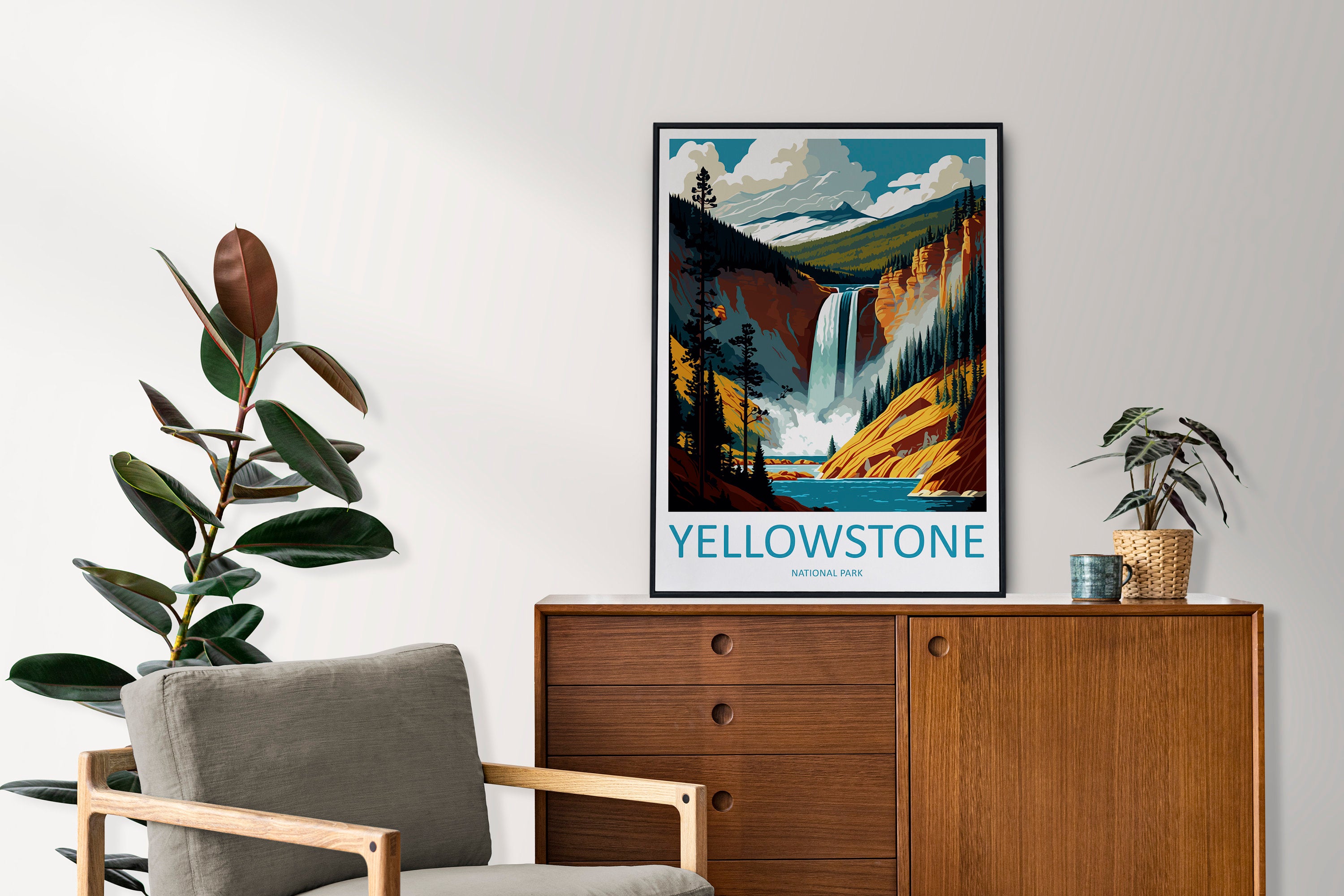 Yellowstone National Park Travel Print